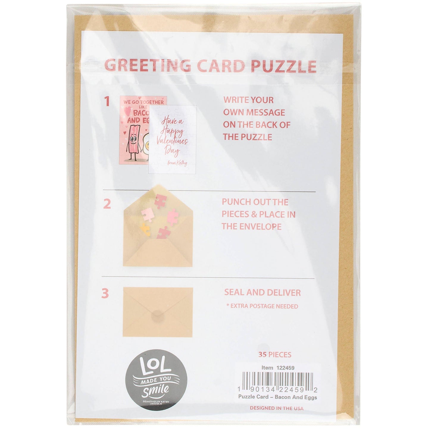 Bacon Eggs Puzzle Card