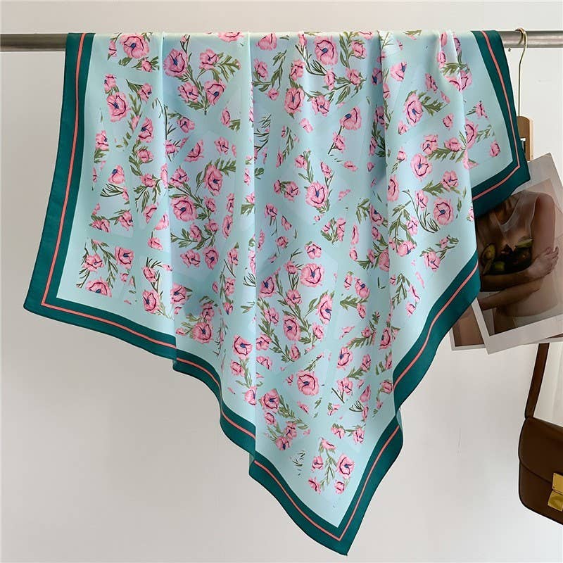 Oversized Floral Print Scarf