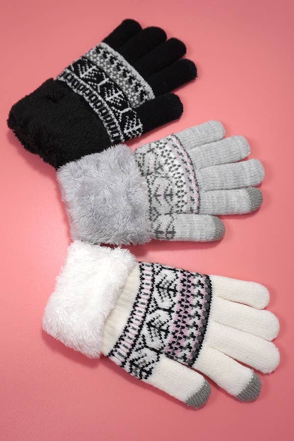 Aztec Winter Wool Gloves