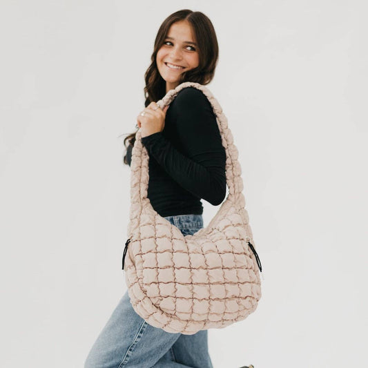 Carmen Quilted Hobo Tote