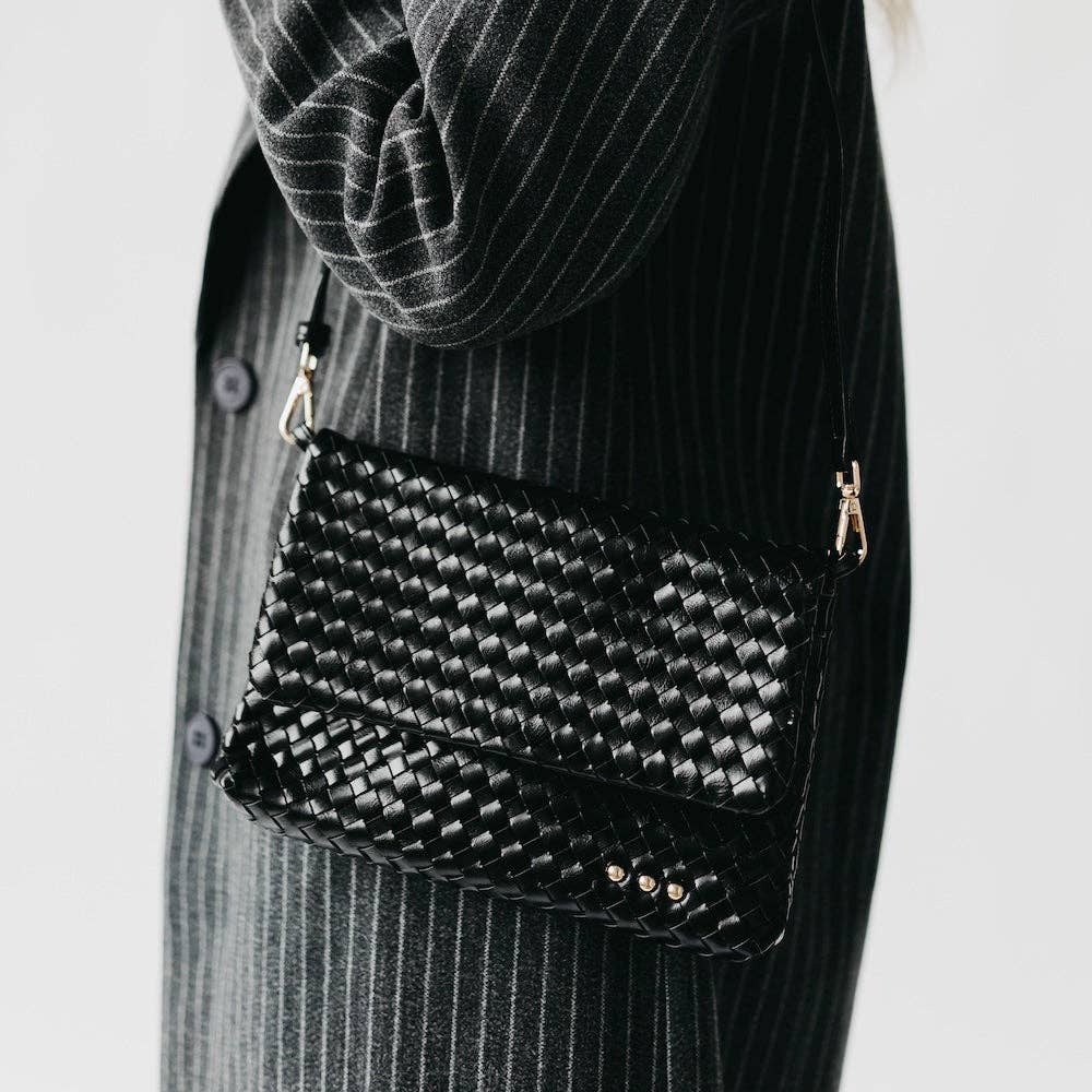 Woven Flap Crossbody