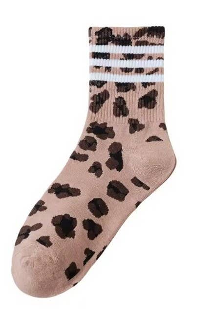 Animal Leopard Crew Socks