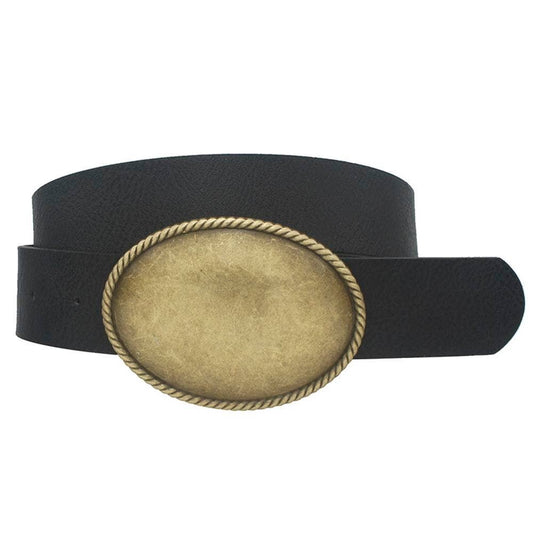 Rope Trimmed Oval Belt