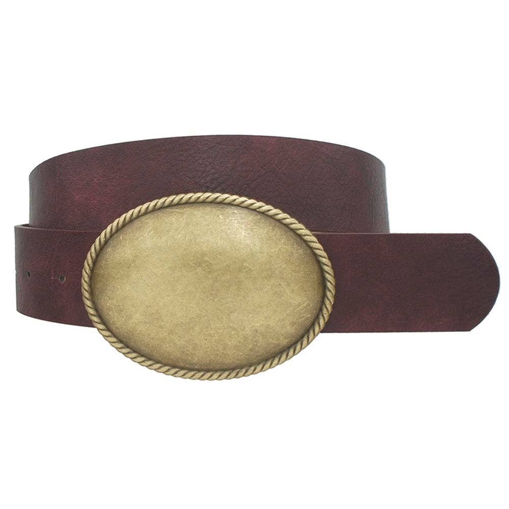 Rope Trimmed Oval Belt