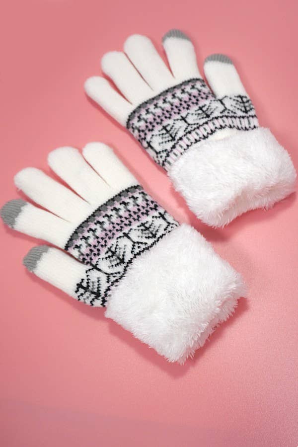 Aztec Winter Wool Gloves