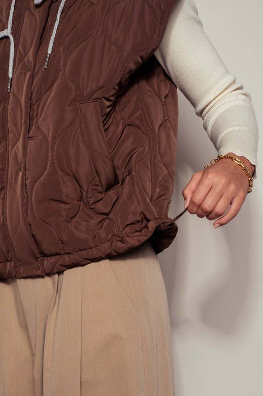 Quilted Western Hooded Vest