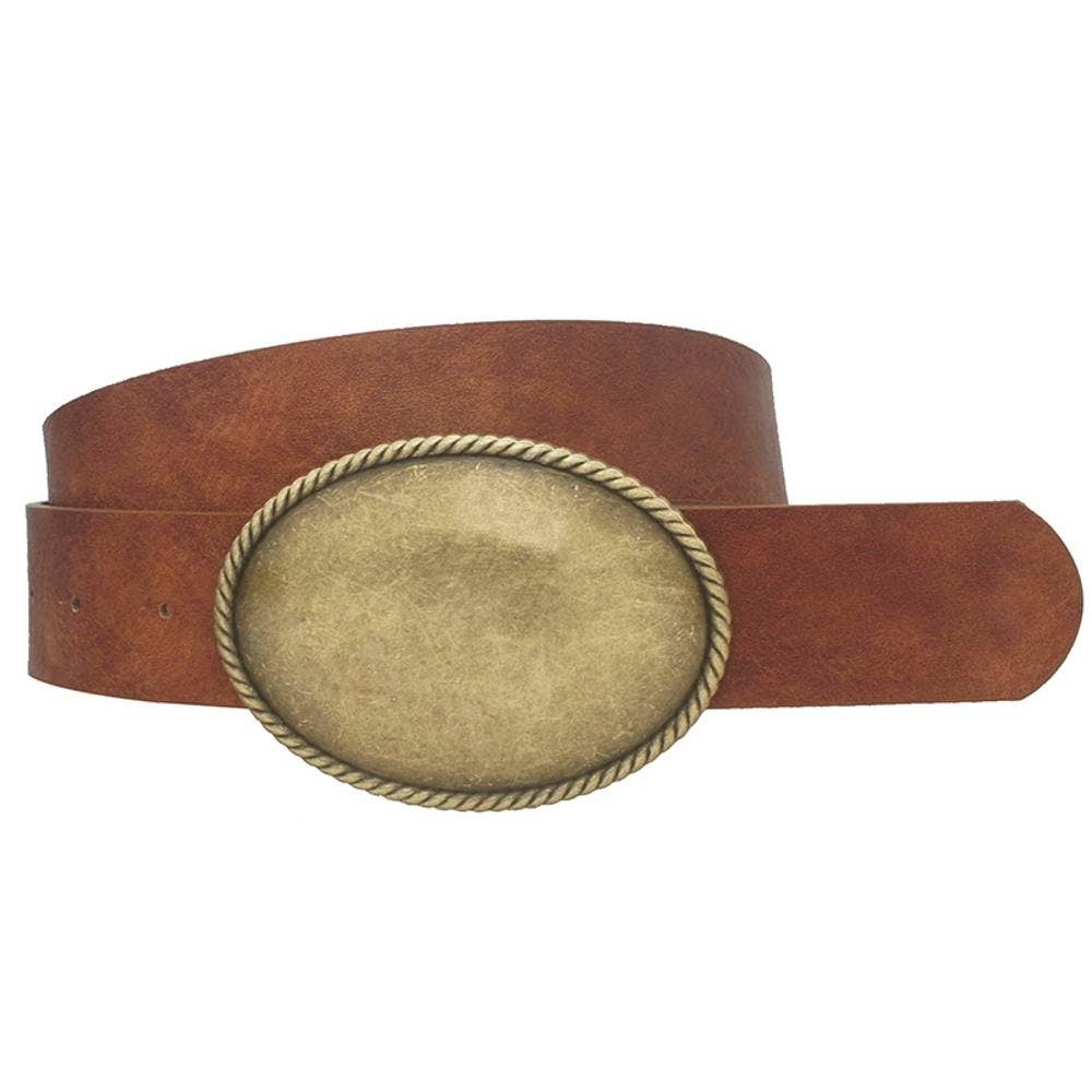 Rope Trimmed Oval Belt