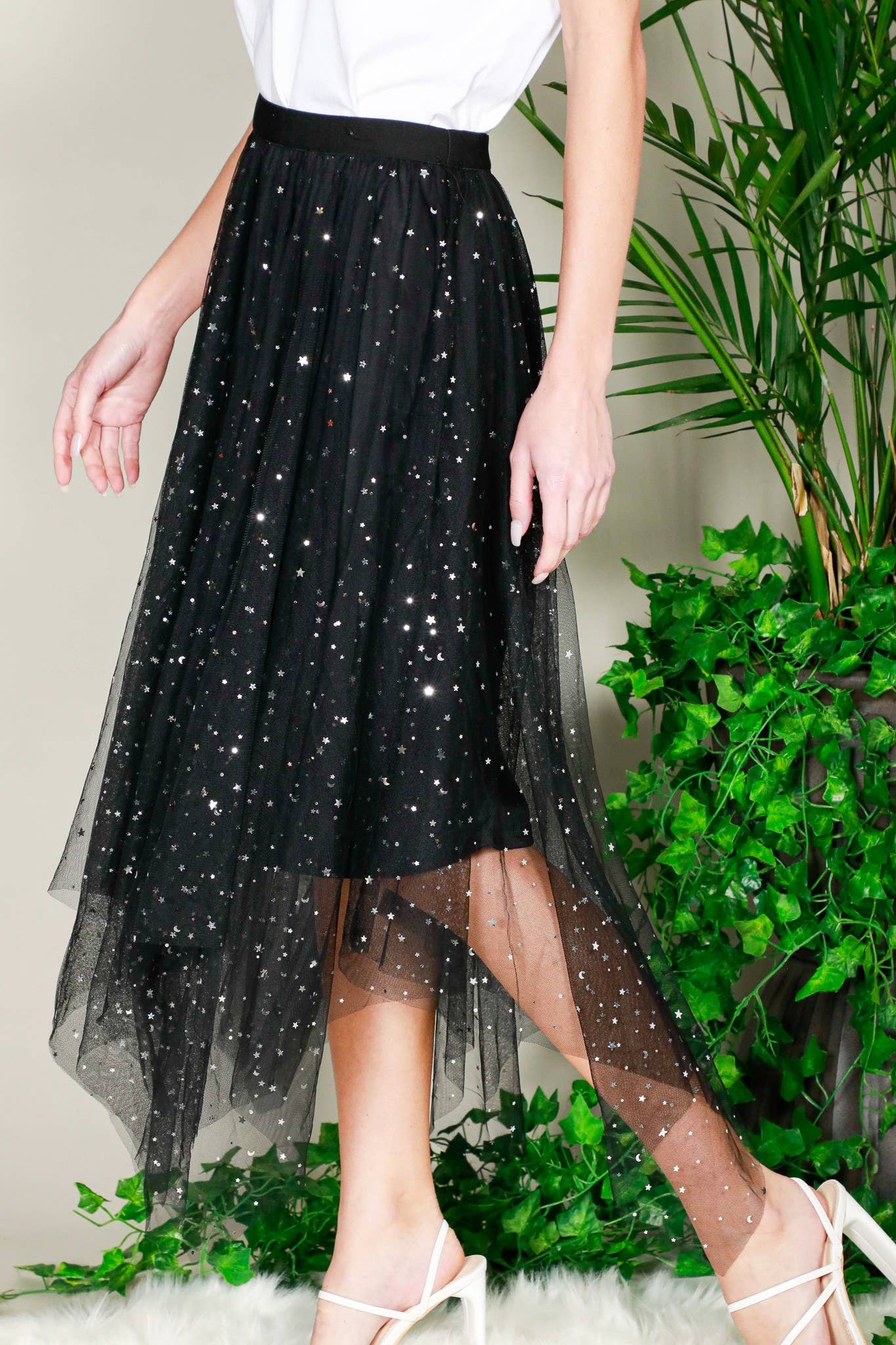 Star Glitter Mesh Skirt
