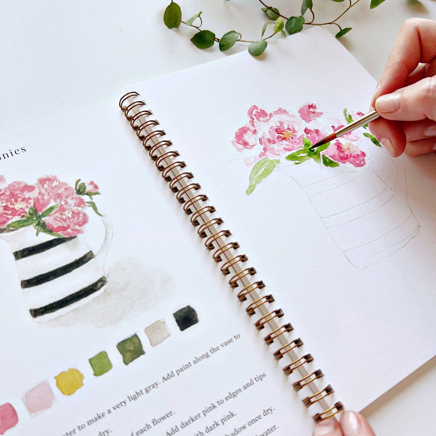 Watercolor Bouquets Workbook