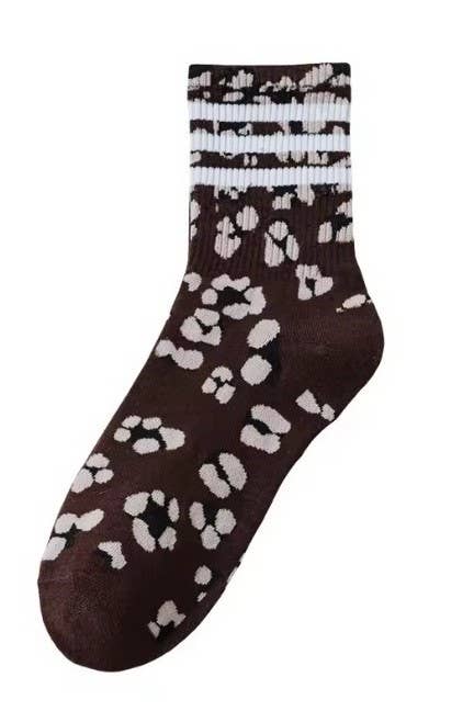 Animal Leopard Crew Socks