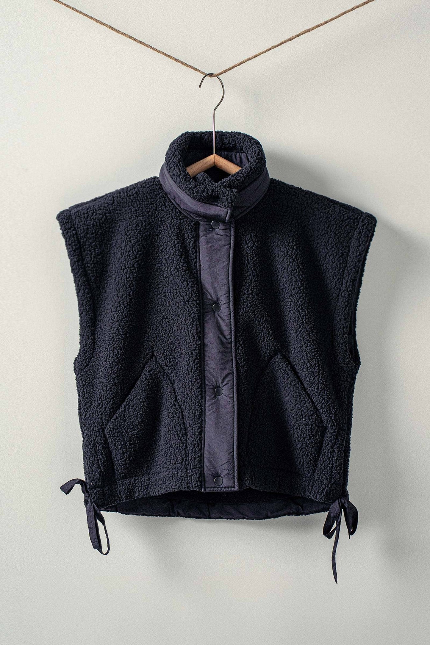 Quilted Sherpa Boxy Vest