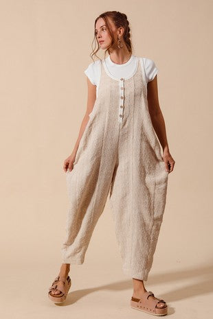 Breezy Textured Weave Jumpsuit