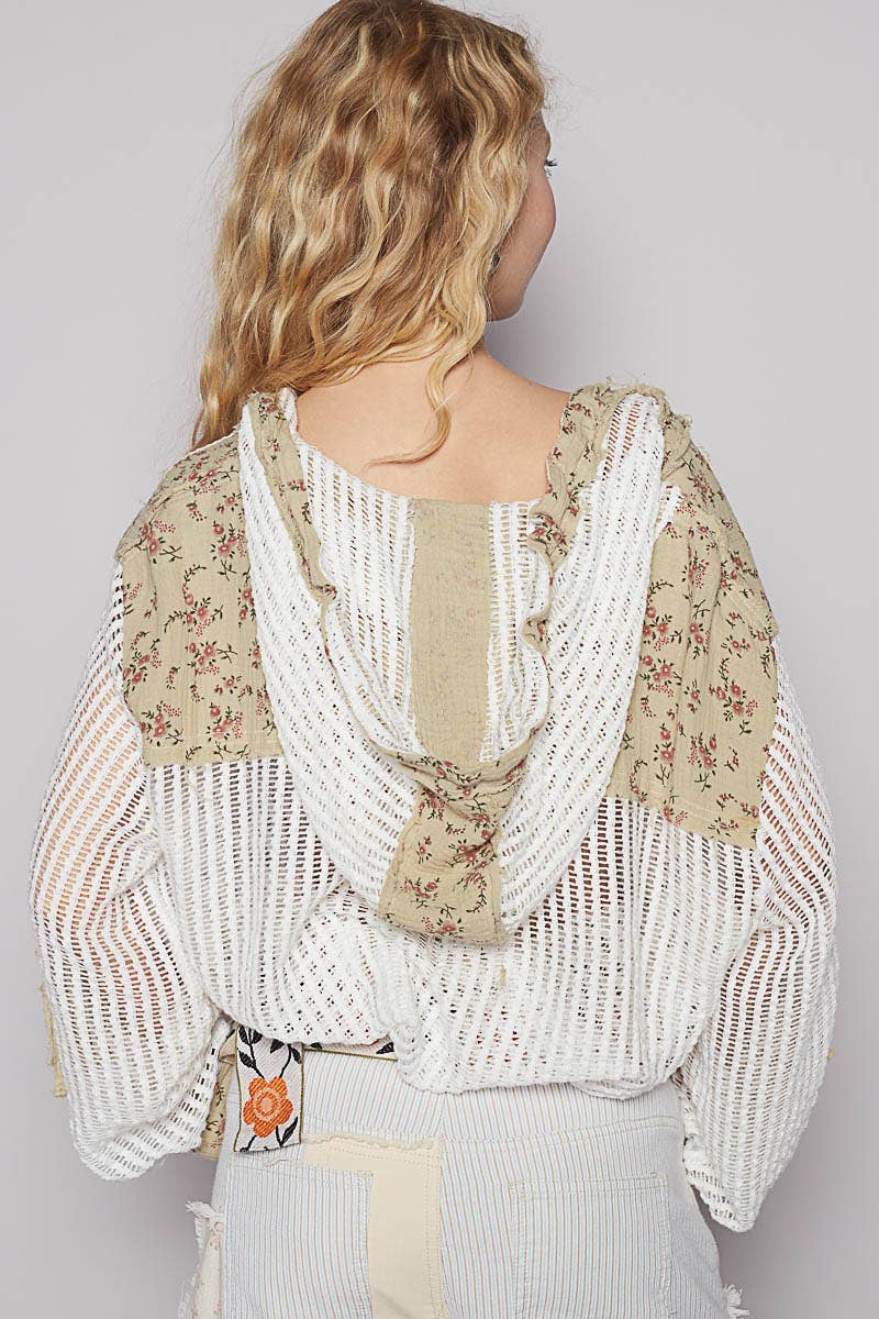 Floral Print Crochet Jacket