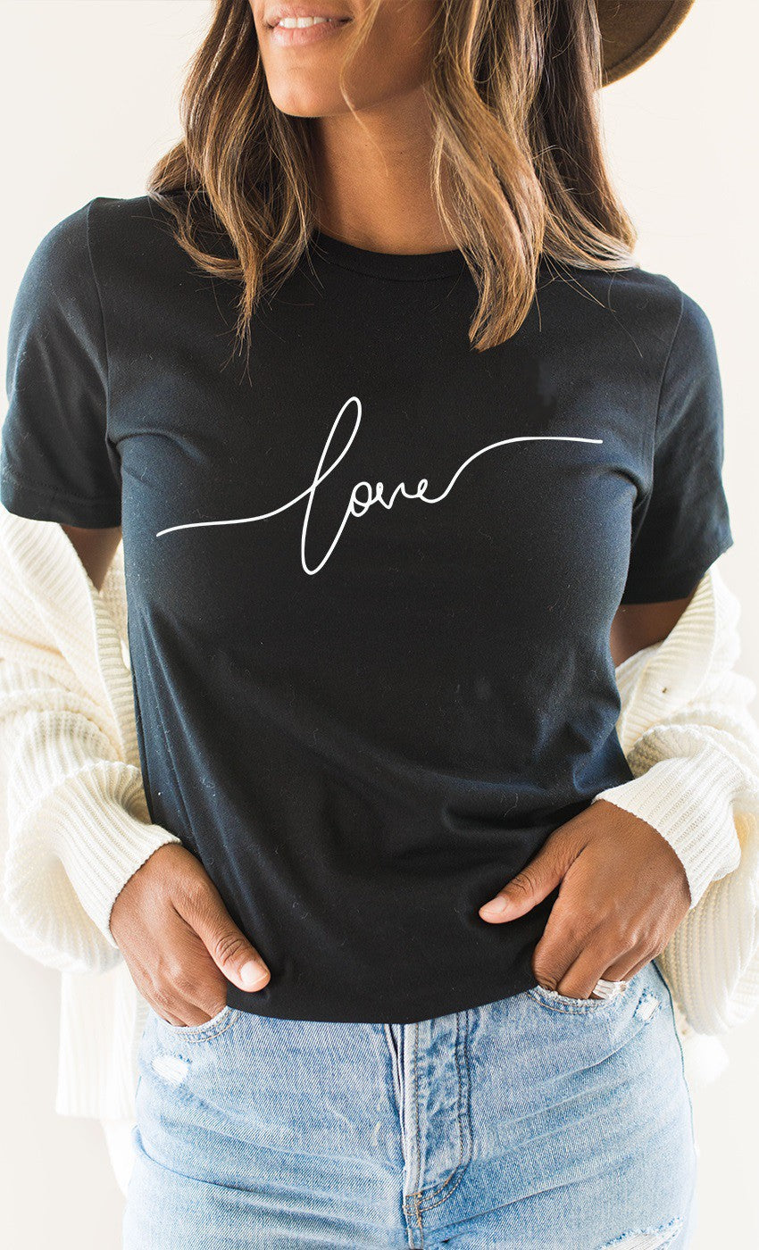 Love in Cursive Tee