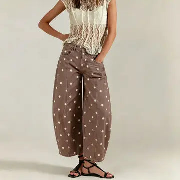 Auburn Dot Denim - S