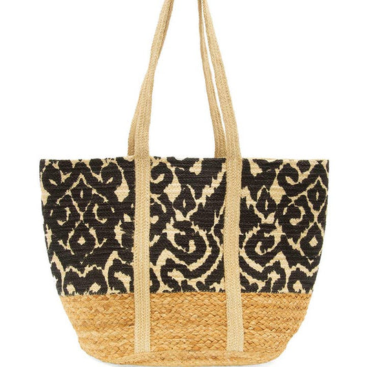 Geo Vines Jute Tote