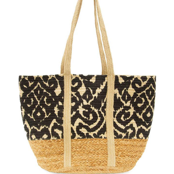 Geo Vines Jute Tote