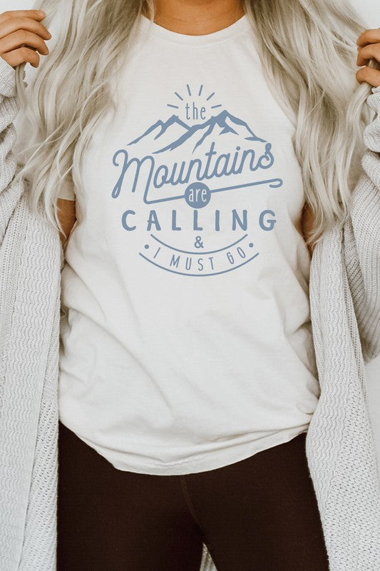 The Mountains Calling And I Must Go Graphic Tee
