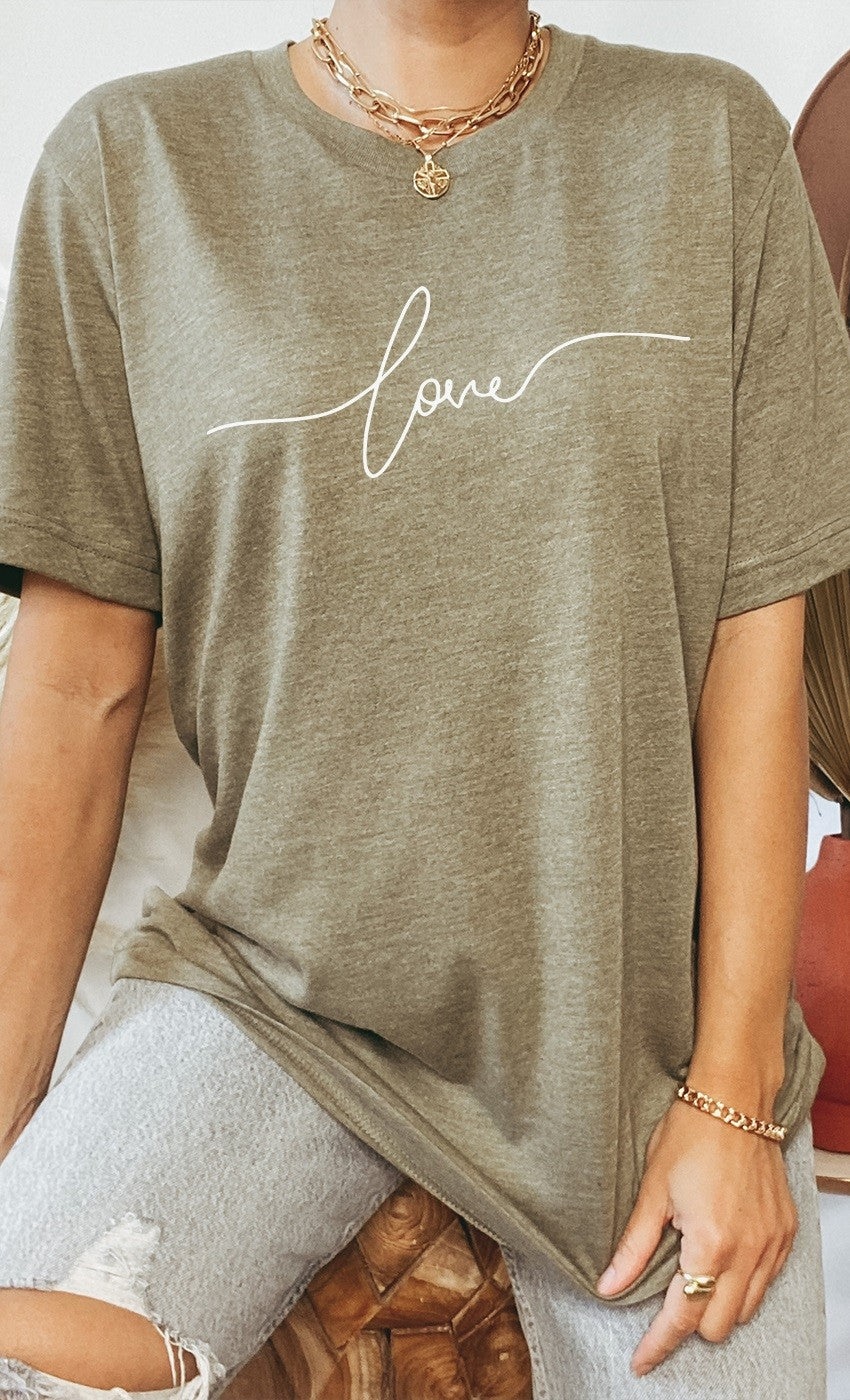 Love in Cursive Tee