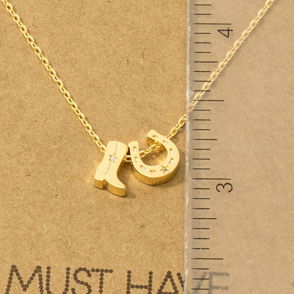 Cowboy Boots Necklace