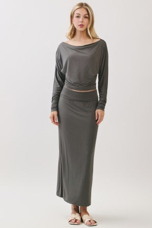 Solid Fitted Skirt