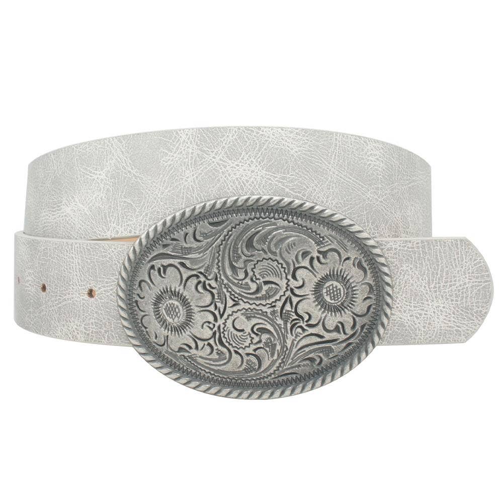 Flower Embossed Belt