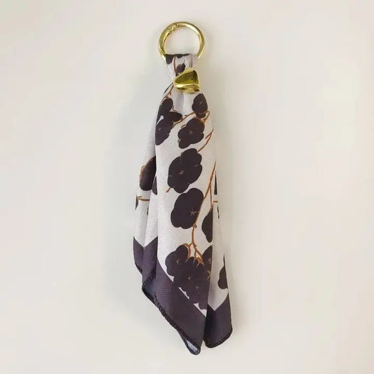 Black Floral Charm Scarf