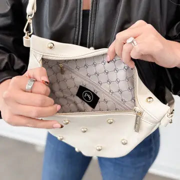 Cream Studded Bum