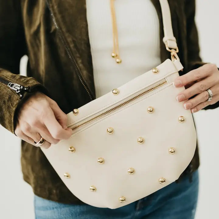 Cream Studded Bum