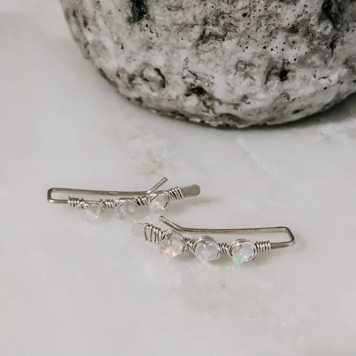 Ear Climbers Opal
