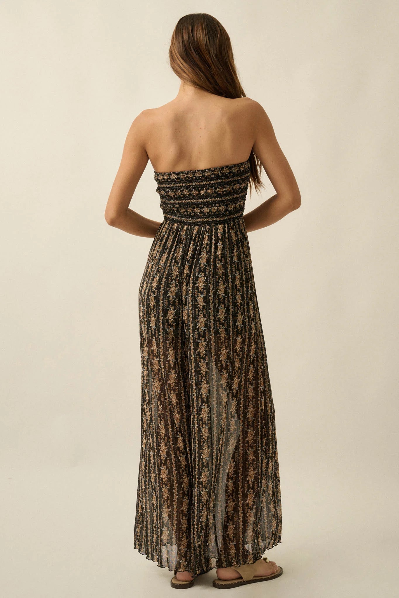 Floral Mesh Jumpsuit