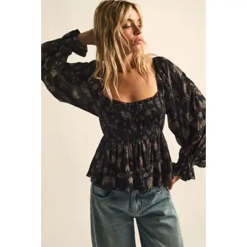 Floral Peplum Top