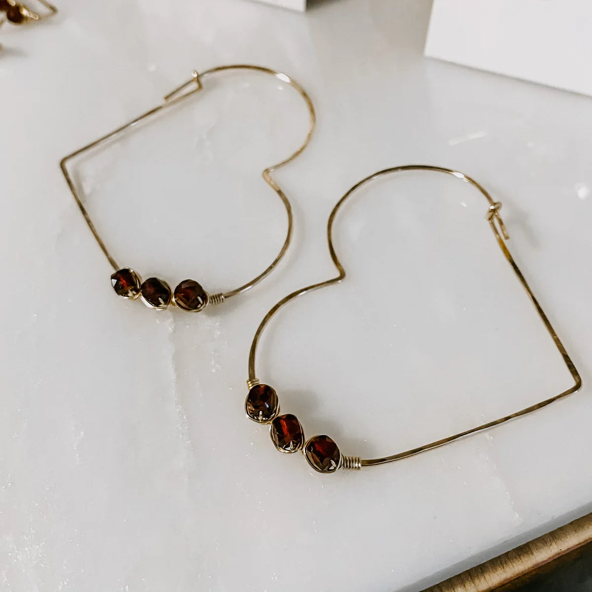 Garnet Heart Threaders