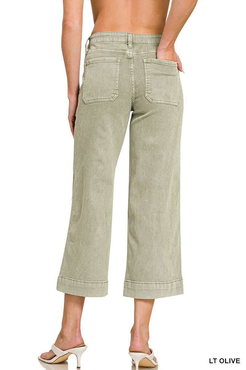 Cropped Denim Pants