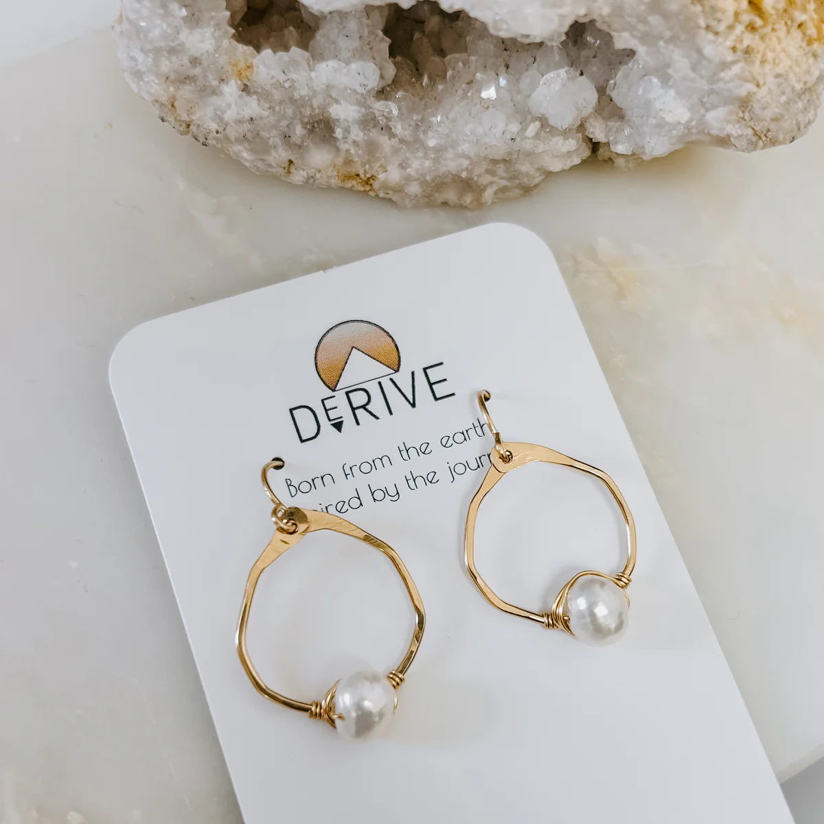 Mini Pearl Hoops