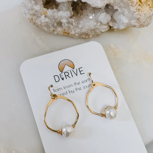 Mini Pearl Hoops