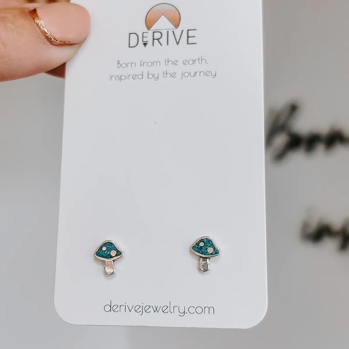 Turquoise Mushroom Studs