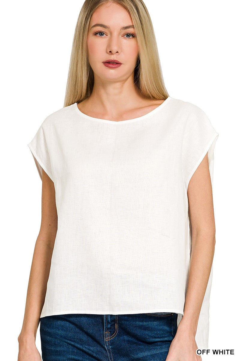Linen Sleeveless Top