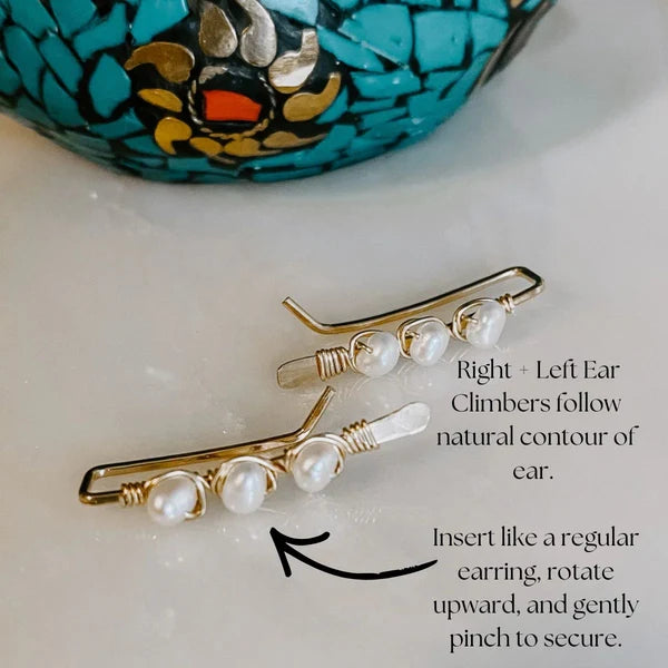 Ear Climbers Pearl