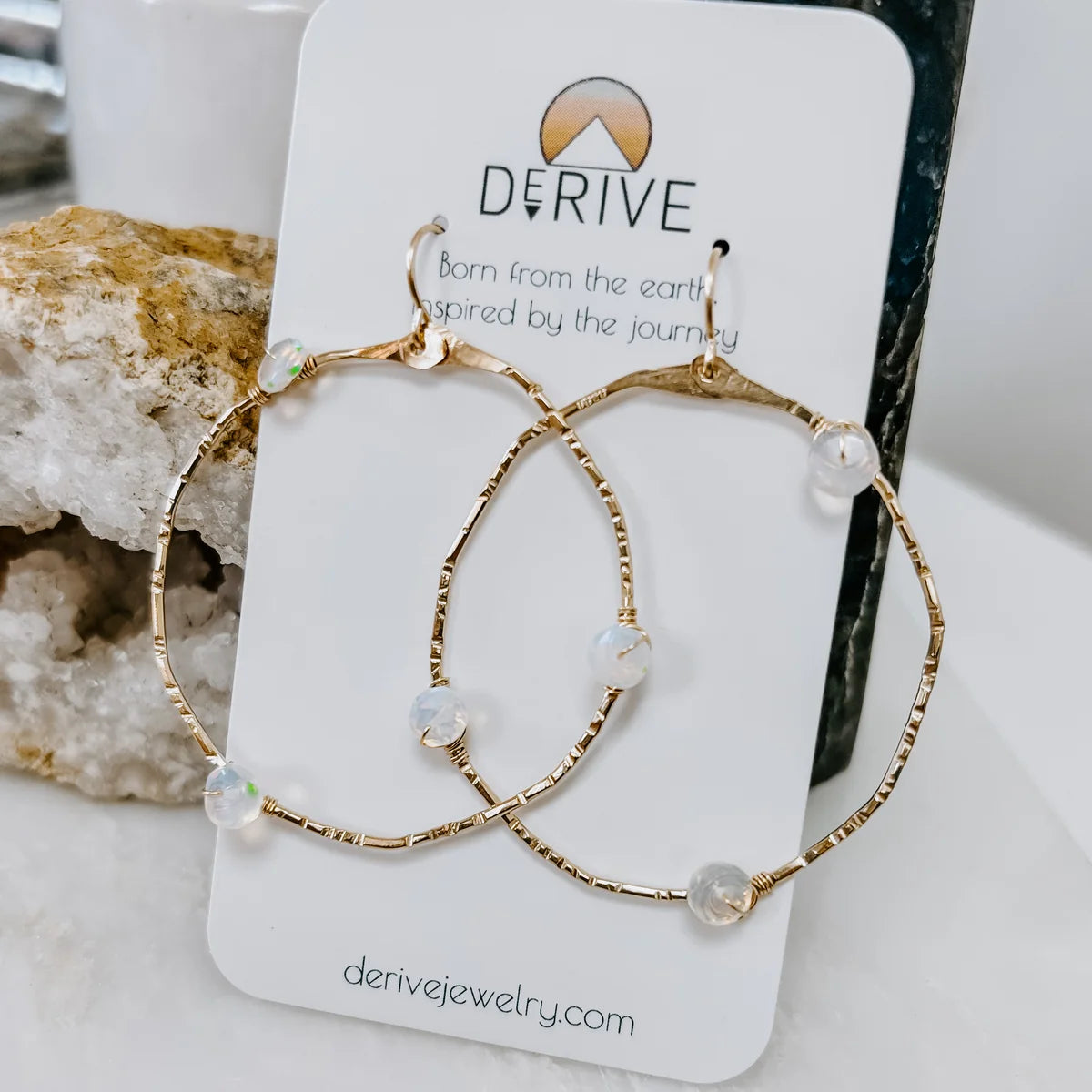 Stargazer Opal Hoops