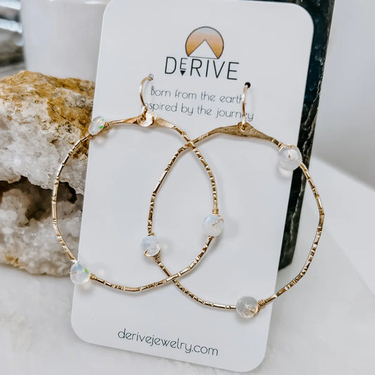 Stargazer Opal Hoops