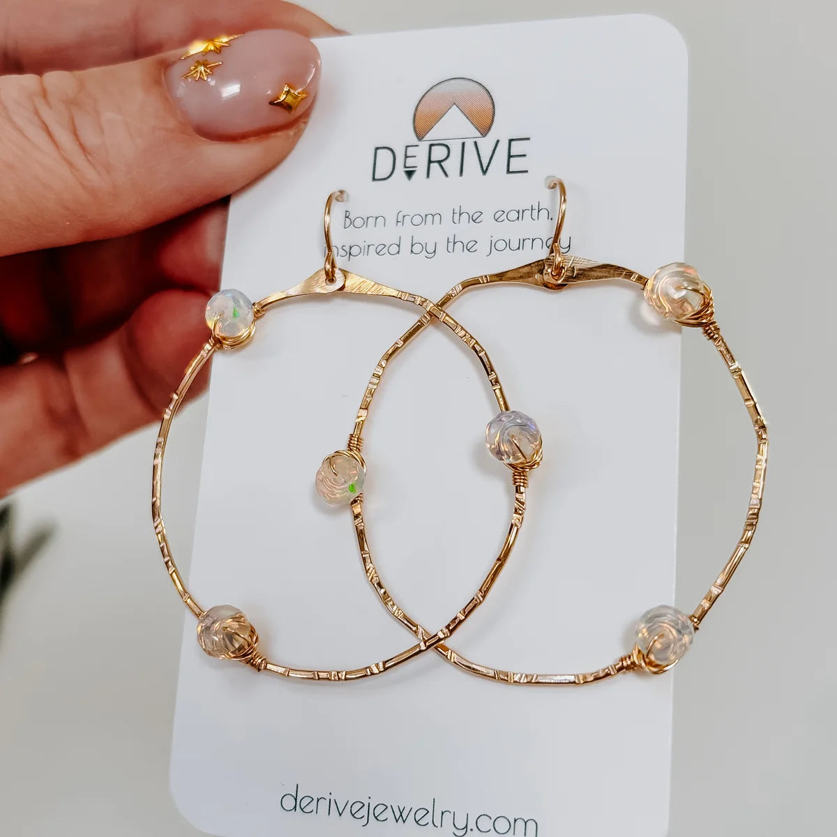 Stargazer Opal Hoops