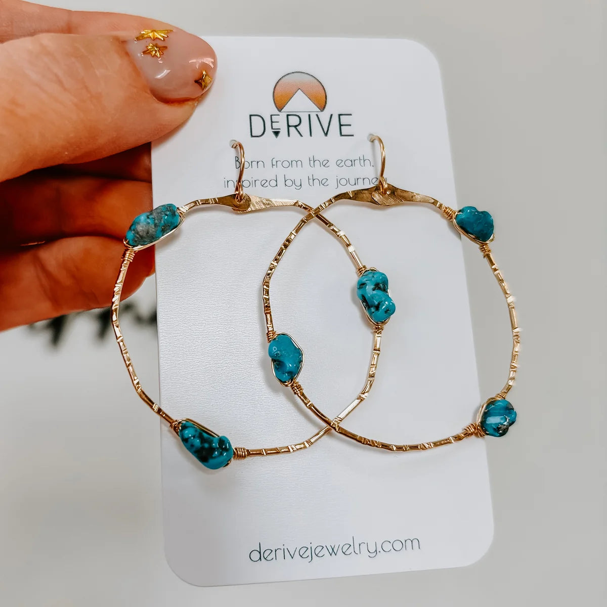 Stargazer Turquoise Hoops