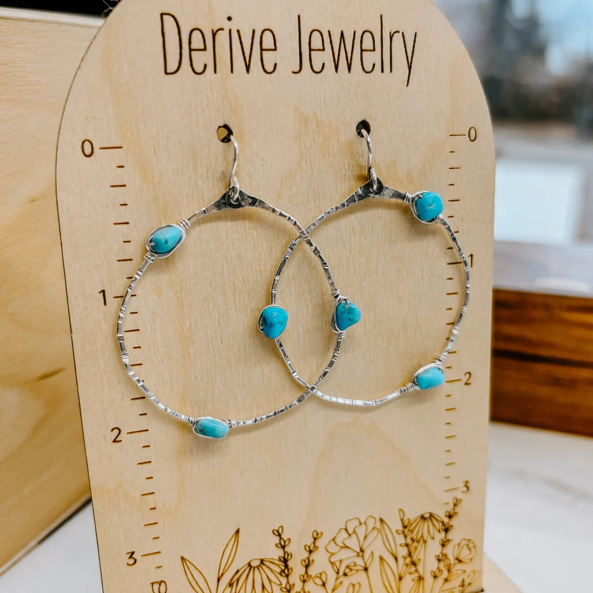 Stargazer Turquoise Hoops