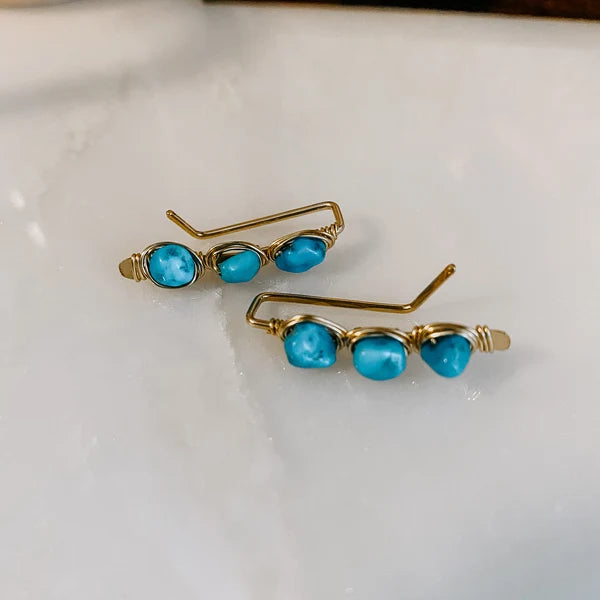 Ear Climbers Turquoise
