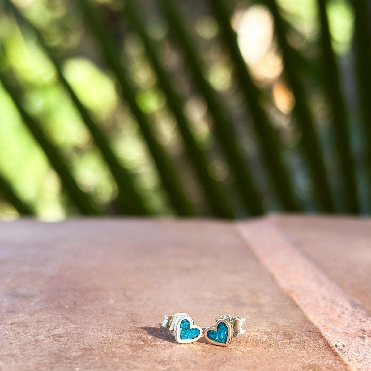 Turquoise Heart Studs