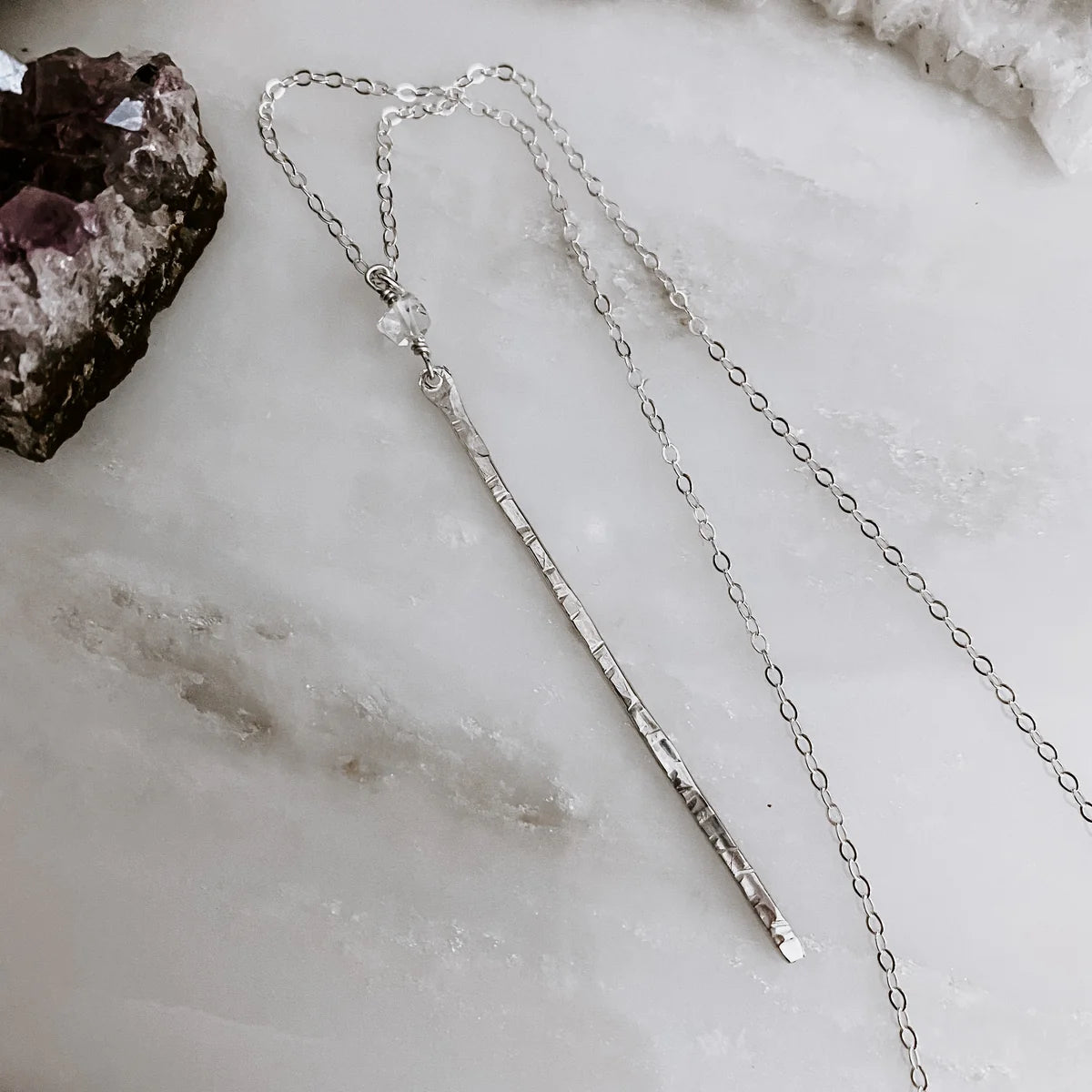 Wanderer's Stick Necklace Herkimer
