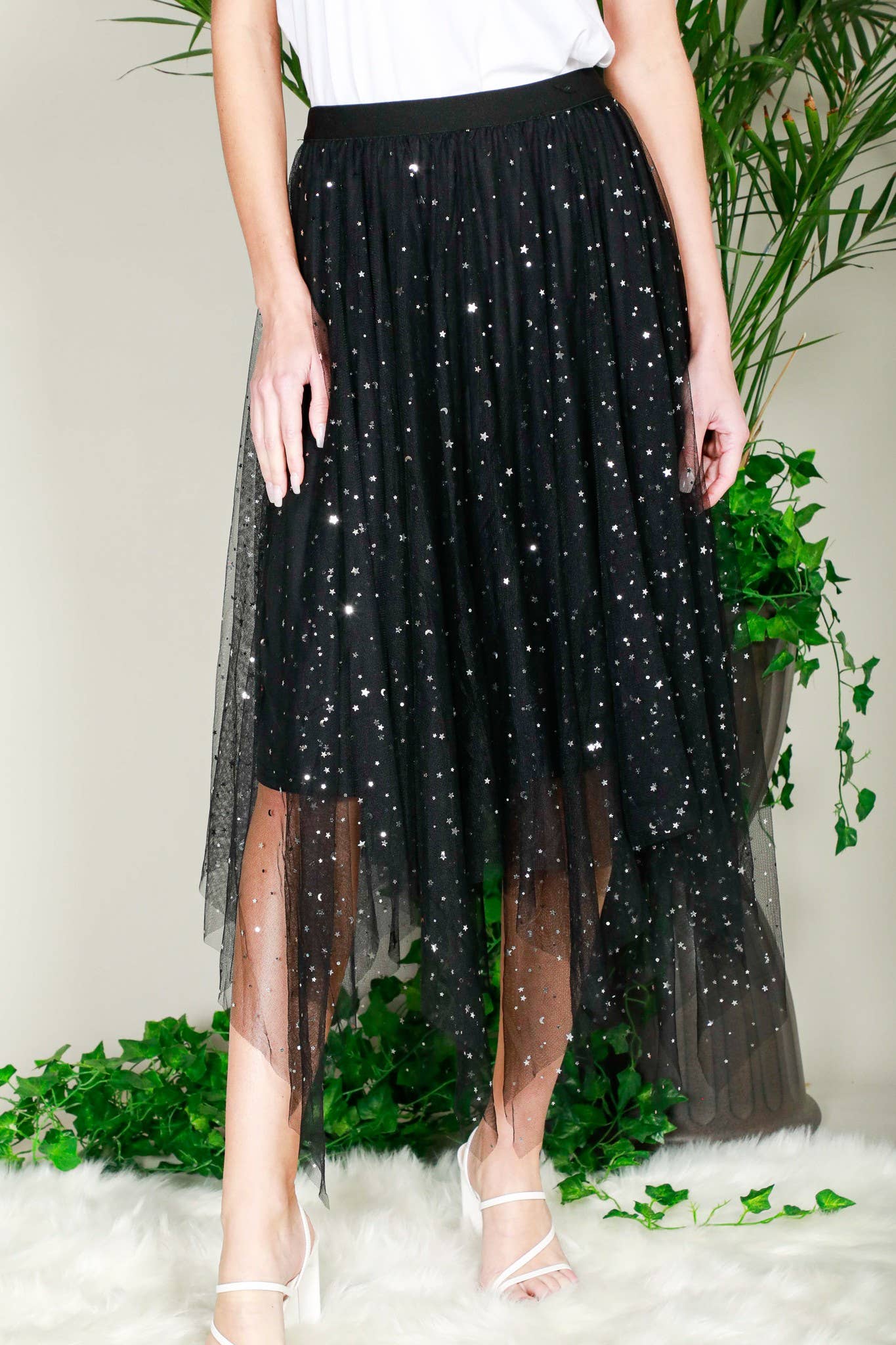 Star Glitter Mesh Skirt
