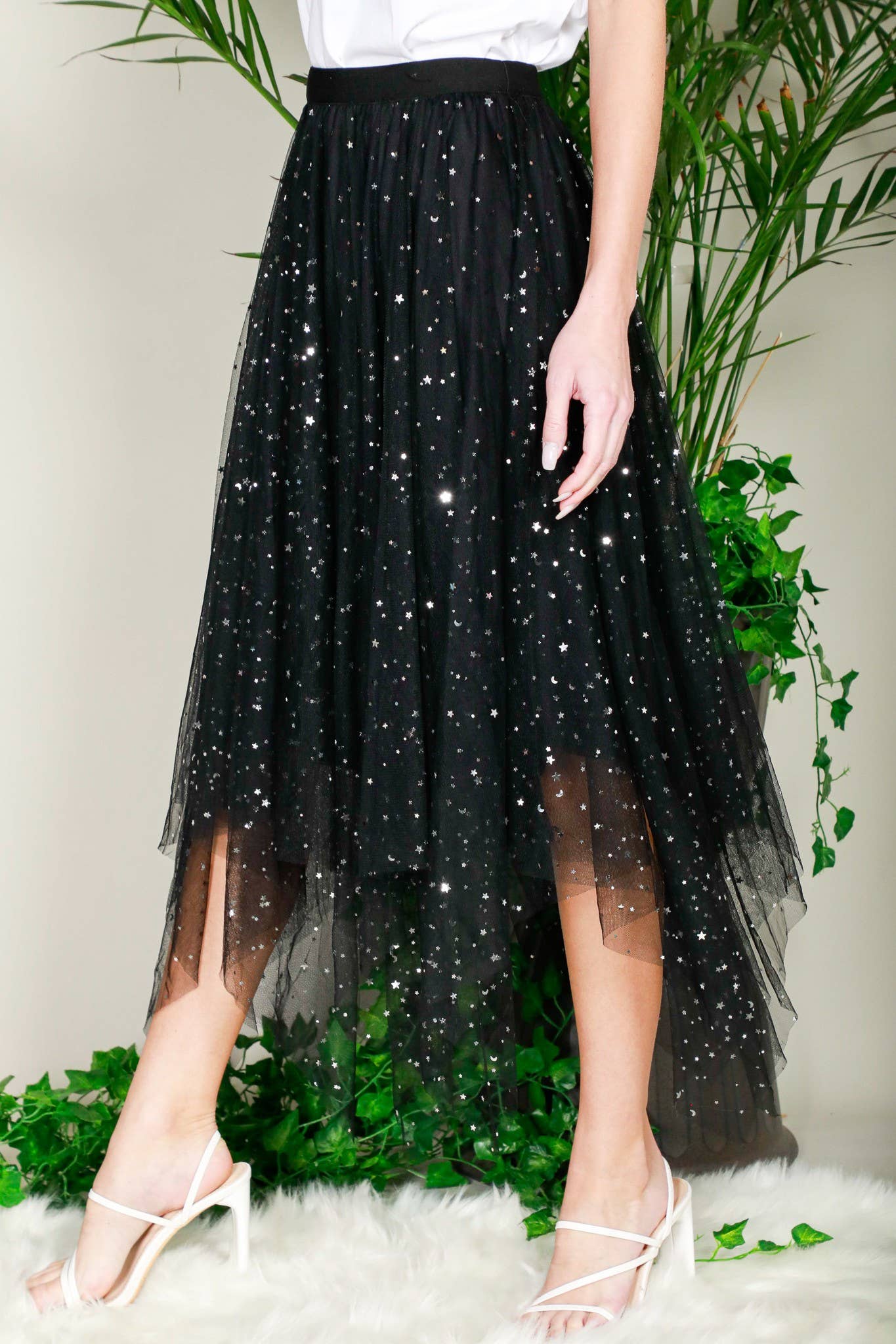 Star Glitter Mesh Skirt