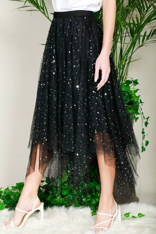 Star Glitter Mesh Skirt